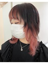 イリ 梅田(ili) 【kento限定カラー】ウルフカット/インナーカラー/ピンク