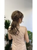 お呼ばれヘアハーフアップアレンジ