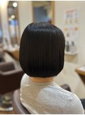 黒髪スタイル/ショートボブ/ツヤ髪スタイル