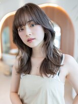 大人かわいい/前髪/小顔/レイヤーカット/外ハネ/くびれ