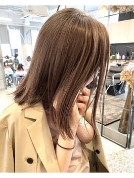 ヲタク 渋谷 代官山 恵比寿(wotaku.) ミルクティーベージュベージュカラーケアブリーチダブルカラー