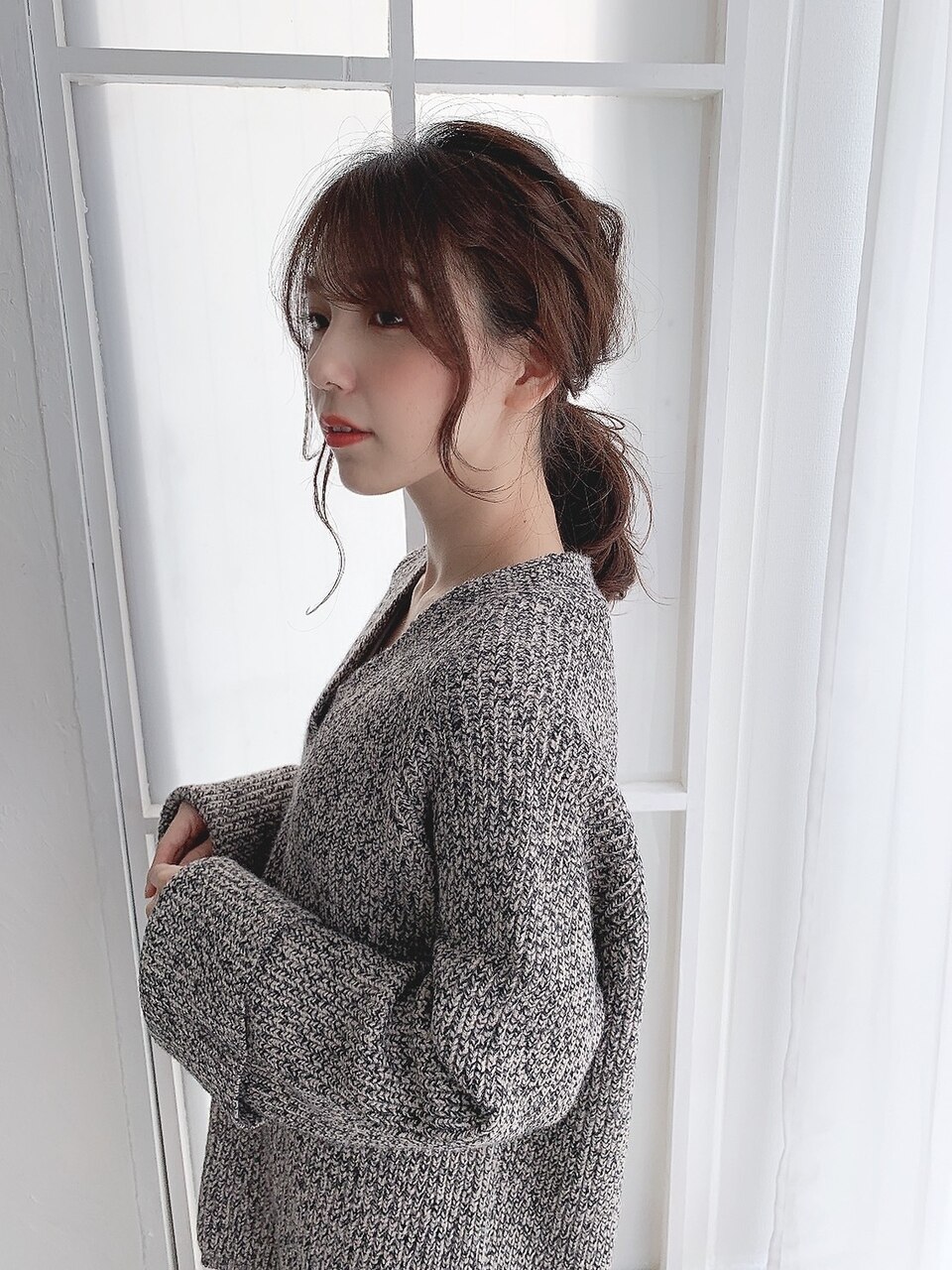 ゆるふわポニーテール：L207081148｜シロヘアー(shiro hair)の
