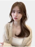 ツヤ髪透明感外ハネミディレイヤー似合わせカット