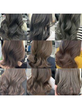 アルドーレフィエロ シンサイバシ(Ardore fiero shinsaibashi) ブリーチなし/オリーブ/アッシュグレージュ【小山田繭】