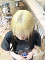 ヲタク(wotaku.)&nbsp;ルーツカラーデザインカラー裾カラーブロンドハイトーンカラー