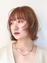 シスタ(SISTA)&nbsp;外はねくびれボブオレンジブラウンオレンジベージュ【自由が丘】