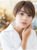 斜めバングナチュラルマッシュショートh3戸田公園20代30代40代