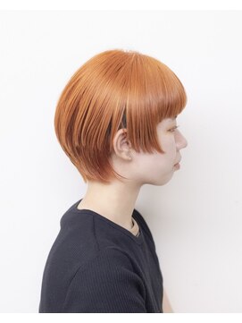 ルプラ ブリリアント(le-pla brilliant) ショートボブ/ワイドバング/ブリーチ/ダブルカラー/オレンジ豊橋