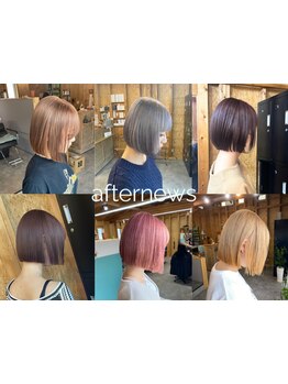 丸みショート/ぱつっとショート/ぱっつんボブなどハイトーンカラーとの相性抜群♪[新潟/駅南]