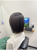 フラット襟ギリボブ/オーガニックカラー/30代40代50代