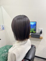 ベルポ(Bellpo) フラット襟ギリボブ/オーガニックカラー/30代40代50代