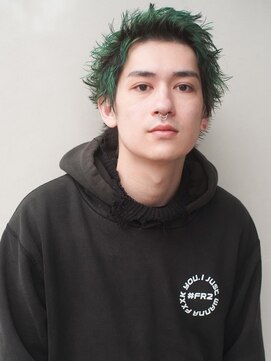 レジュアル(RESSUAL) スーツ短髪ツーブロック束感モテる黒髪シークレットパーマ流行