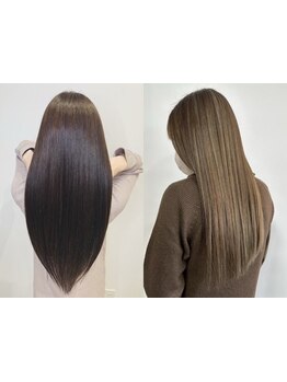 髪質改善×縮毛矯正で叶う。やわらかく自然なストレートを*ヘッドスパ付◎[西田辺/ブリーチ/men's/学割U24]