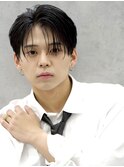韓国マッシュセンターパートツーブロックフェザーパーマシャドウ