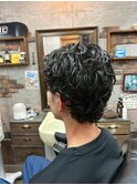MEN’S HAIR/サーフカール/刈り上げセンターパート/印西