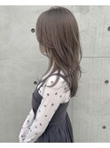 くびレイヤーエモージュ前髪モテベージュレイヤーミディ/吉祥寺