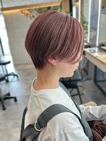 アングゥイー(ungu iE)&nbsp;丸みショート×シアーピンクベージュ