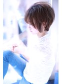 大人キレイ アッシュ小顔丸みショートボブ【Cloud zero】