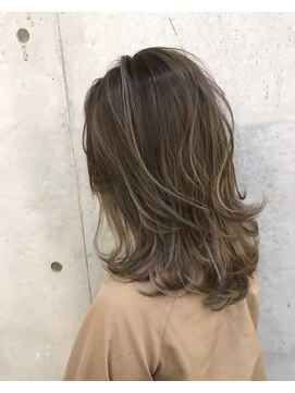 ランズ(LANDS) 【LANDS】外国人風バレイヤージュ/レイヤーウルフセミディ