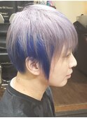 ★インナーカラーブルー ショート★【SOMEBRIDGE】