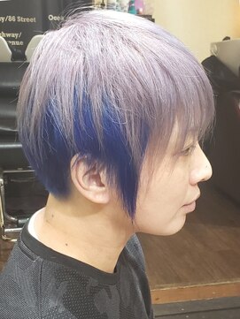 サムブリッジ(SOMEBRIDGE) ★インナーカラーブルー ショート★【SOMEBRIDGE】