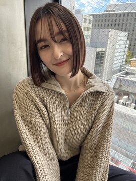 ロンドルーチェ 心斎橋(Lond luce) ダークアッシュ/ミディアムレイヤーカット［髪質改善/縮毛矯正］