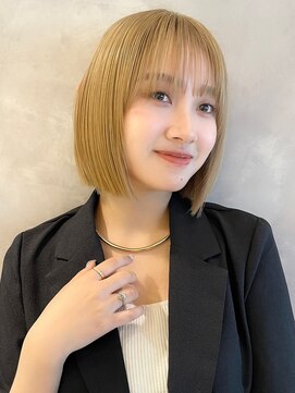 トルネード(TORNADO) 似合わせカット 切りっぱなしボブベージュカラーM0816