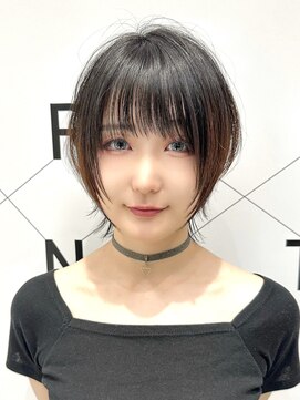 ハルキミナト ジャパン ヨコハマ(HARUKI MINATO japan YOKOHAMA) おしゃれ女子ショートウルフ20代30代40代50代ブルーブラック