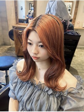 アルーシェ 新宿店(Alushe) オレンジブラウン×髪質改善