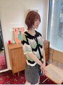 20代30代ダブルカラーシアーピンクミディアムウルフ外ハネ