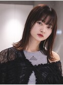 天神顔周りレイヤーカットダブルカラーケアブリーチミディアム