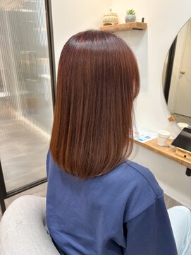 シア 新越谷店(SHEER) 柔らかミディアム×アプリコットブラウン