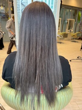 ビス リアン 川口店(Vis lien) ブリーチカラー韓国風レイヤーカット小顔カットフォギーベージュ