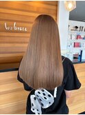 アッシュベージュ×20代重めまとまりロング