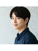 20代30代/センターパート/ナチュラルパーマ/越谷/ブルーブラック