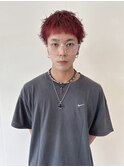 メンズ ワインレッド ショートスタイル 大須