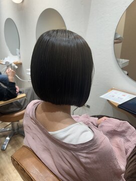 ヘアポケット スタイル店(HAIR POCKET) スッキリボブ×オリーブカラー
