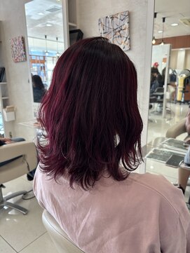 ワインレッドでつくる色気ミディ