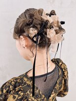 シオン(shion)&nbsp;おくれ毛ロングオリーブベージュ大人ガーリー_ba576601