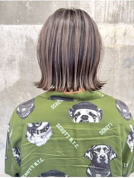 モアナ バイ ヘッドライト 大和店(Moana by HEADLIGHT) #ブリーチ#コントラストハイライト#外はねボブ