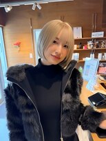 ウエストリー(WESTORY) #ハイトーンボブ#金髪ボブ#ミルクティーベージュ#ブリーチ2回