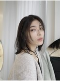 レイヤーカットウルフカットボブグレージュオリーブべージュ