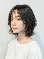 フォームフォローズファンクション 本郷(FORM FOLLOWS FUNCTION)&nbsp;ナチュラルブラウン×外ハネニュアンスボブ