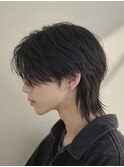 毛流れセンターパートニュアンスパーマ