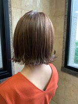 【池袋】切りっぱなしボブ　ベージュ
