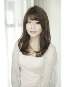 ルルディ バイ アフロディーテ銀座(luludi by APHRODITE) 黒髪/グレーベージュ/レイヤーロング/前髪パーマ/銀座