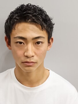 サンディーズバーバーショップ(Sandees) セイムレイヤースパイラルパーマショートパーマ