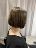 似合わせカットボブ/白髪ぼかしサンドベージュシアーベージュ