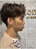 センターパート韓国マッシュ スキンフェード コンマヘア