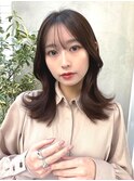 20代30代40代◎韓国ヘアー顔周りレイヤー青髪似合わせカットロブ